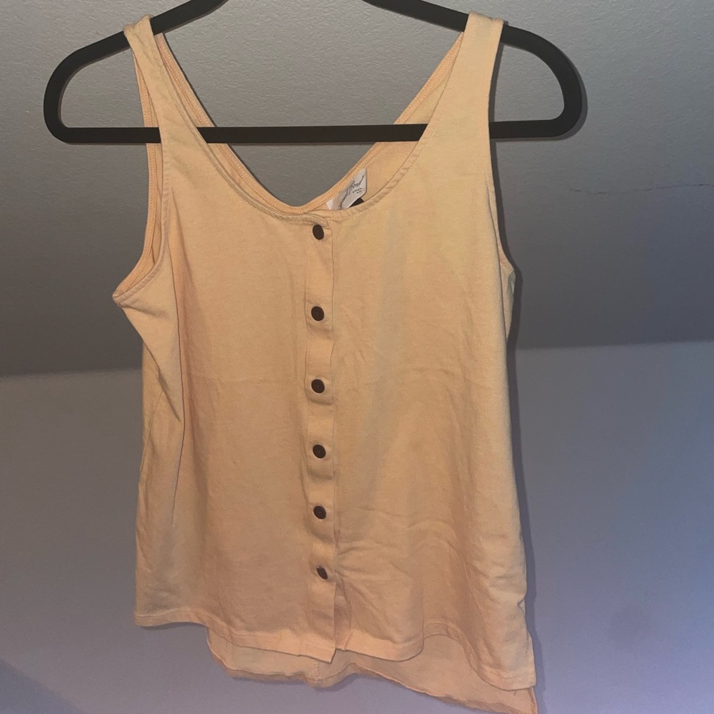 cute pastel yellow tank